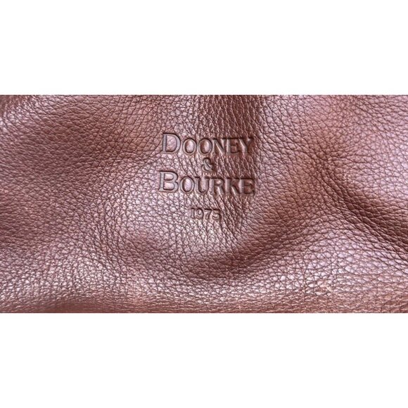 Vintage Dooney & Bourke Dark Brown Leather Drawstring Shoulder Bag Purse - Picture 10 of 16